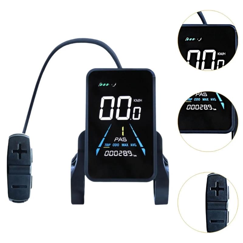 Easyy Install Electric Bike Dashboards Conversion Speedometers Battery Level Monitor Instrument Motorbike Conversion Part