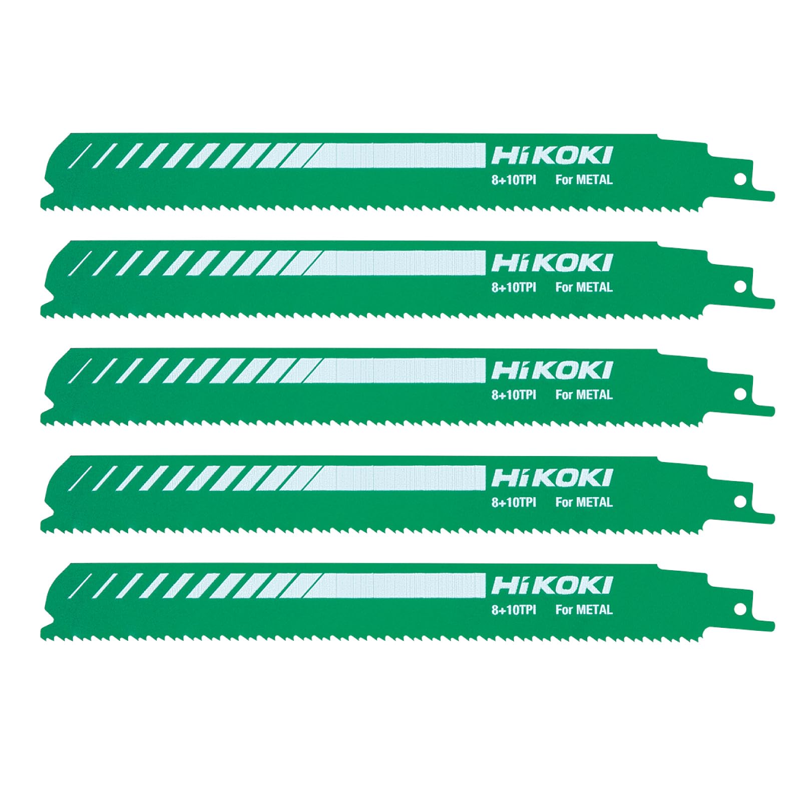 

HiKOKI Saber Saw Reciprocating Saw Combination Blade Total Length Pack of for Extra Thick Stainless Steel Pipes Blade, Blade, No. 112, 225mm, 8-10 зелёный