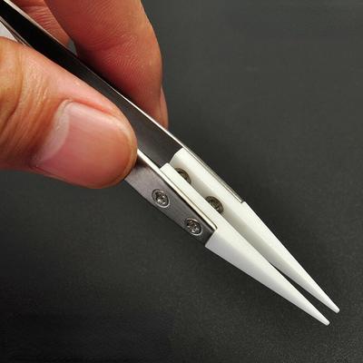 Elektronik Lehimleme için Düz Uçlu Seramik Cımbız, Paslanmaz Çelik Saplı Hassas Cımbız El Aletleri YSL