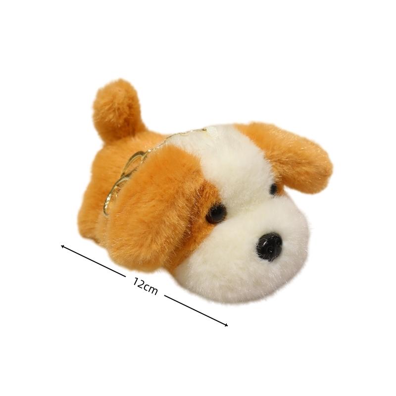 Soft Cute Dog Plush Keychain Kawaii Puppy Animal Pendant Stuffed Doll Keyring For Car Ornaments Fashionable Accessory