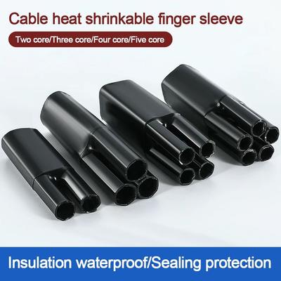 Nouveau Tube Thermorétractable 2/3/4/5 Cœurs Imperméable Noir Manchon Isolant Avec Colle Séparateur de Branchement Séparé