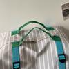 Large Capacity Striped Travel Duffle Bag Sports Gym Weekender