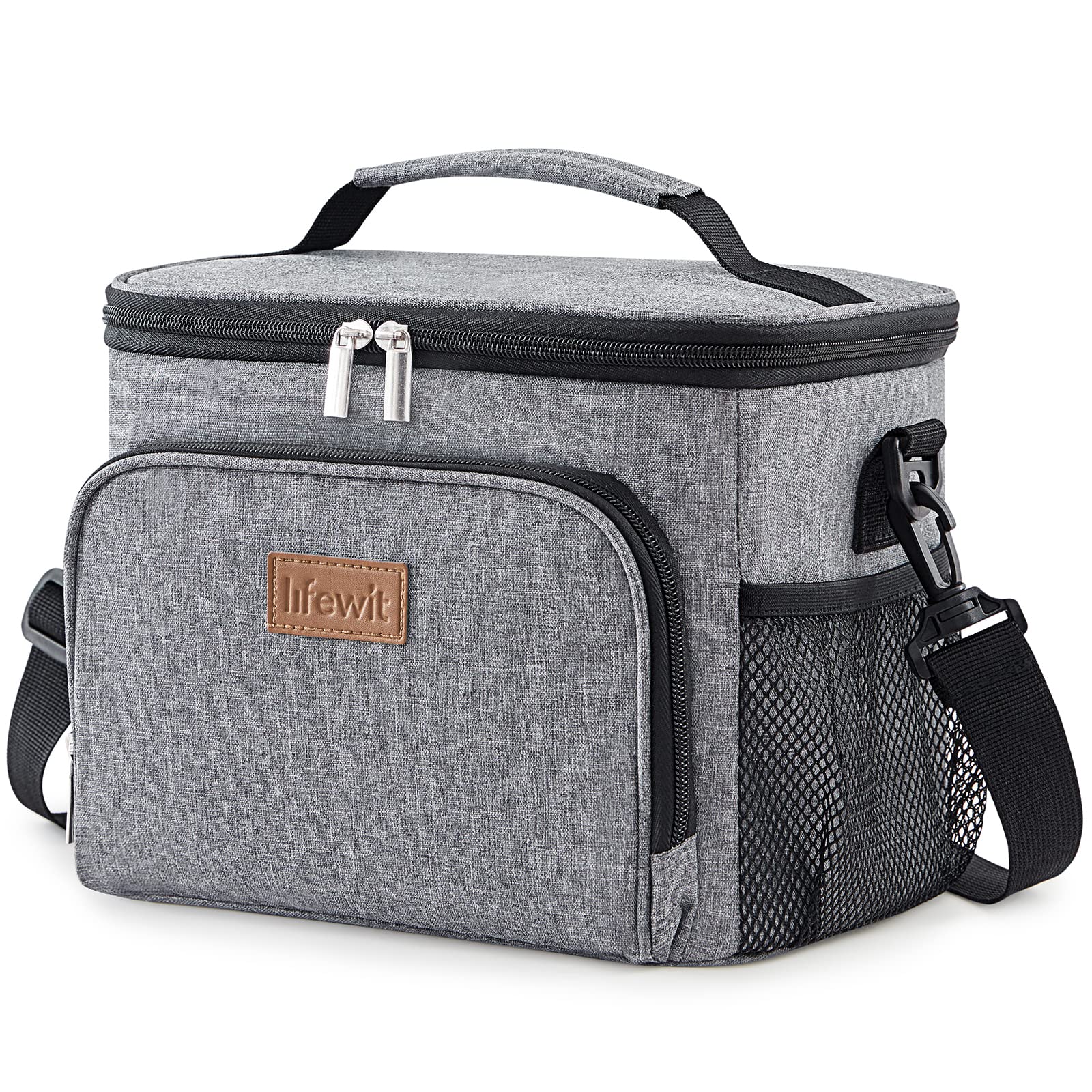 

Lifewit Cooler Soft Insulated Lunch 9L Can be Carried by Hand or Over the Gray Box, Small, Lightweight, Cooler, Bag, Capacity, Shoulder, Triple-Layer серый