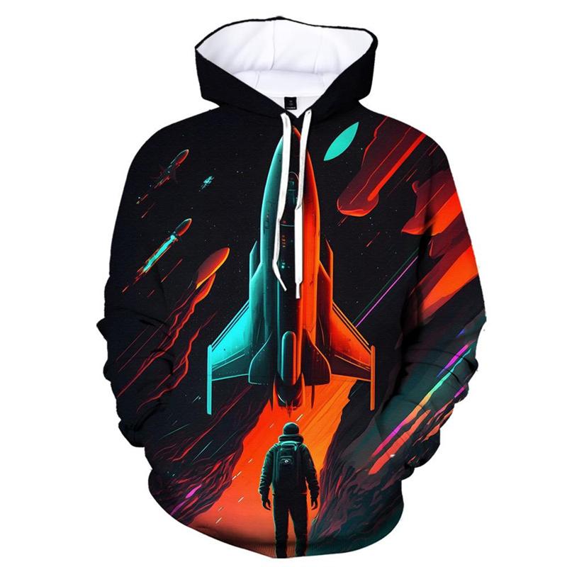 

New Fashion 3D Print Space Shuttle Hoodie Men Women Rocket Graphics Sweatshirt Long Sleeve Pullover Spring Autumn Kids Hoodies 6XL