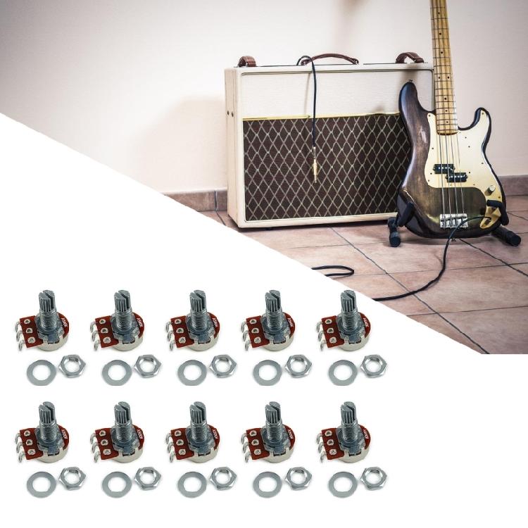 10PCS/Pack A500K/B500K/A250K/B250K 18mm Potentiometers Suitable for Audios Control In Guitars and Bass Instruments