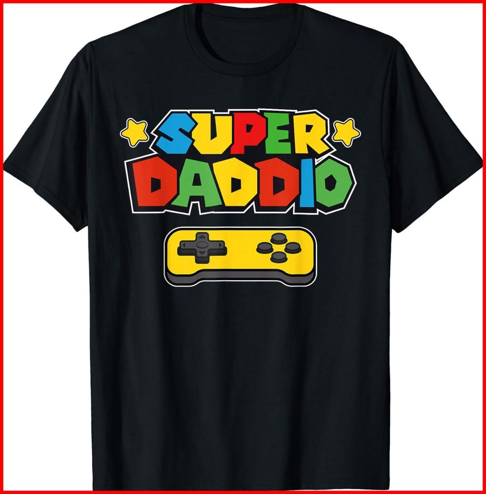 Super Daddio Gamer Dad black cotton T-Shirt Unisex T-Shirt S