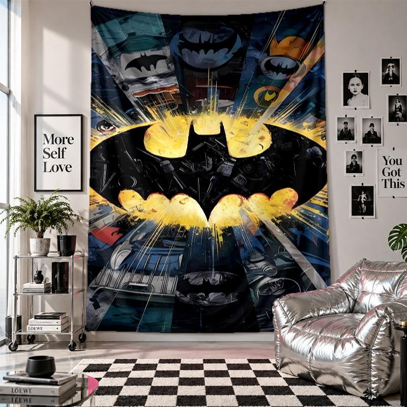 Wall TapestryBatman Art Hanging Cloth Decorative Background Cover for Room Decoration