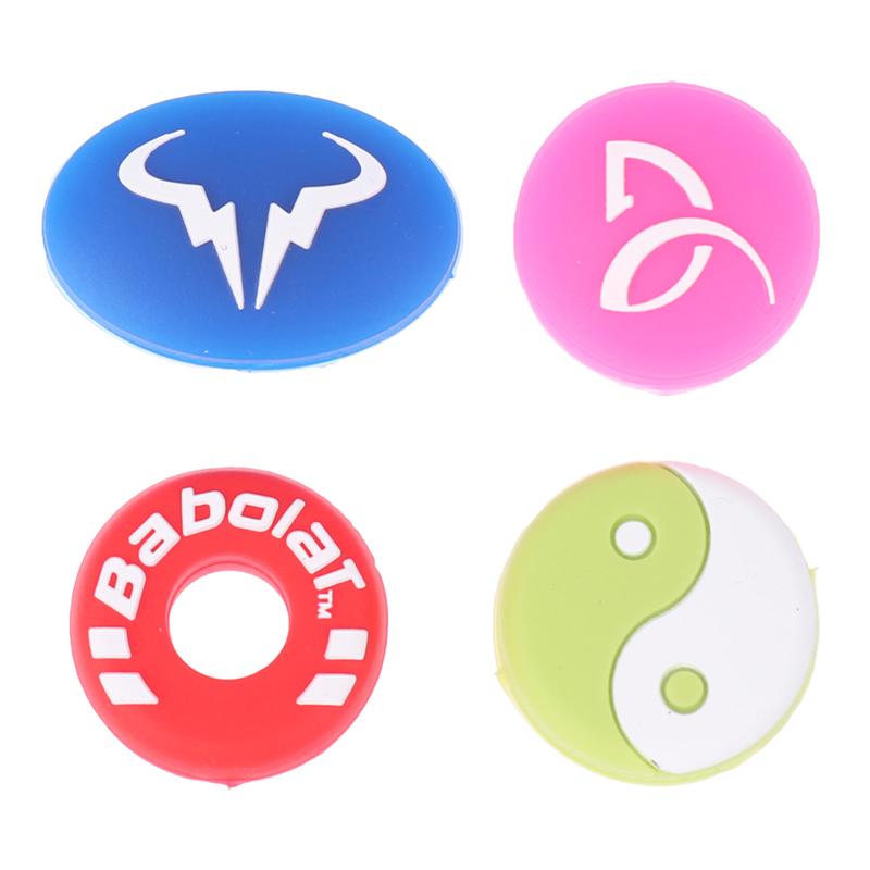 Tennis Racket Vibration Dampeners Silicone Anti-Vibration Tennis Shockproof Absorber Smile Face Shock Pad Accessories Random