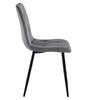 LIBRA Chair - Dark Gray Velvet / Black Legs X 1