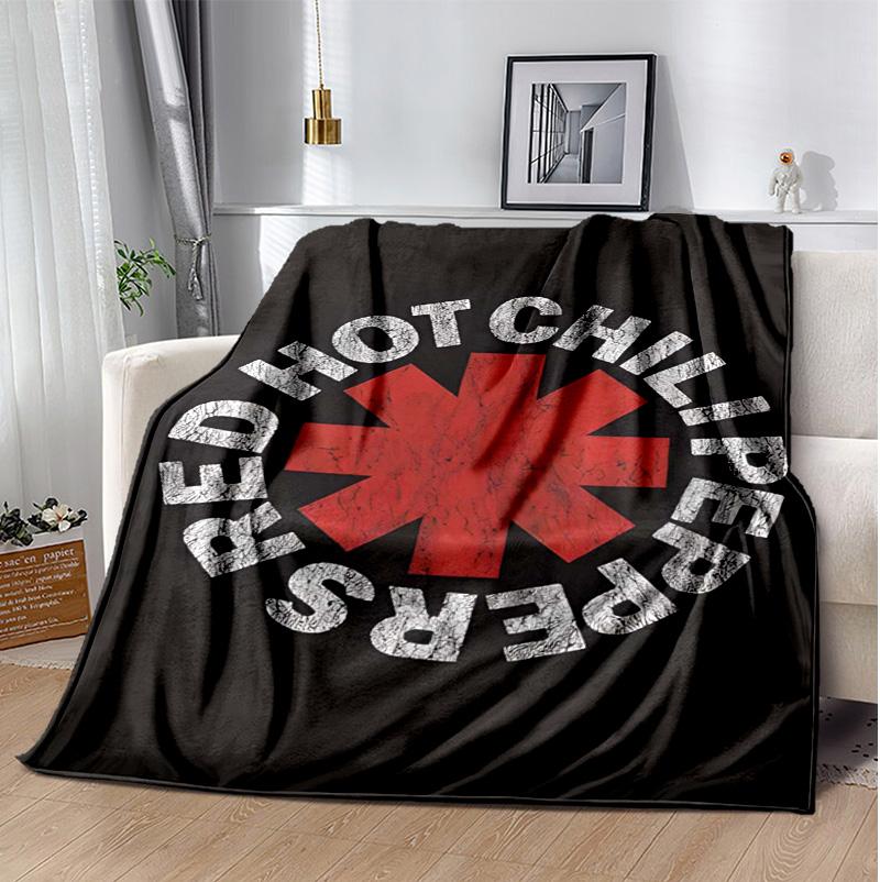 Hot Chili Peppers Flannel Blanket Soft Warm All-Season Throw, Design for Camping, Car Travel, Hiking Sofa, Bed, Office Perfect Gift for Parties