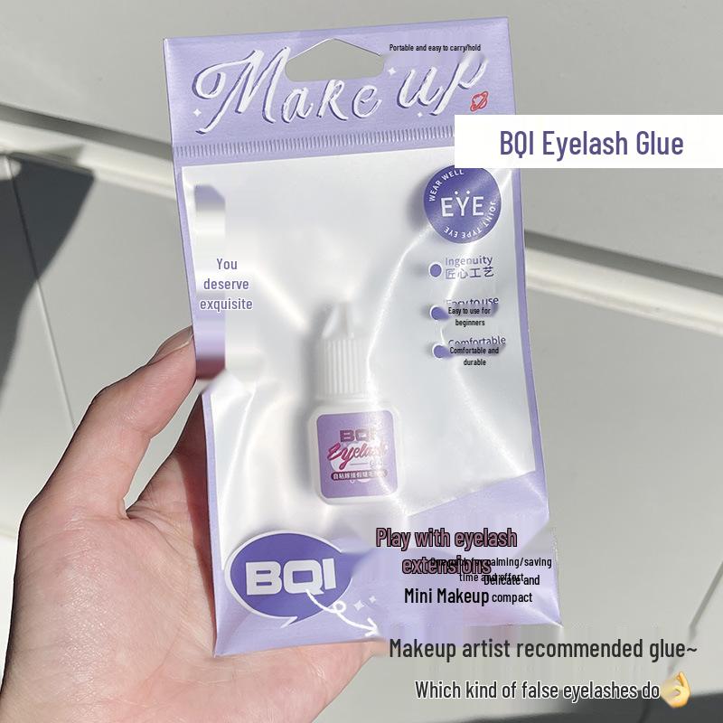 BQI Quick-Dry Invisible Lash Adhesive - Long-Lasting, Waterproof, Sweatproof, Gentle, Self-Adhesive Eyelash Glue. белый