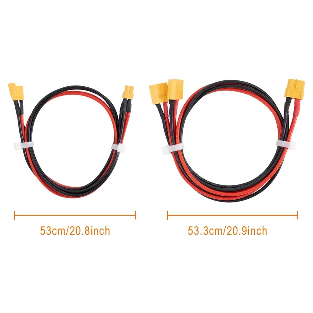 Cabos de conexão XT30 XT60 de 50 cm para bateria externa de scooter elétrica Xiaomi/Ninebot divisor em Y cabo de conexão de controlador de 3 vias