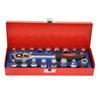 18pcs Chrome Vanadium Steel 3 8in Oil Drain Plug Sump Ratchet Socket Wrench Set Oil Change Tool