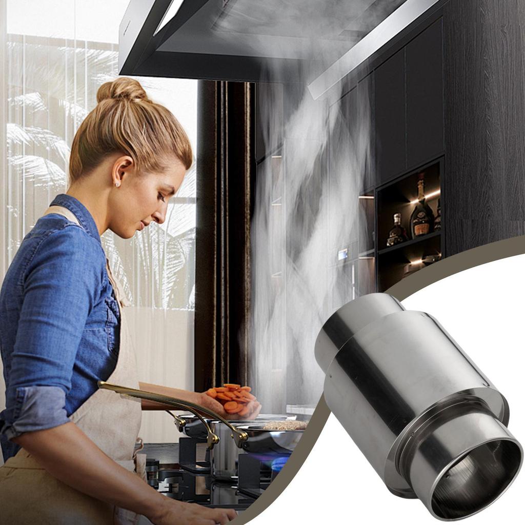 Water Heater Chimney Pipe Tube Connector With Check Valve Anti Backflow Stainless Steel Tube Adapter For Stove Water Heater