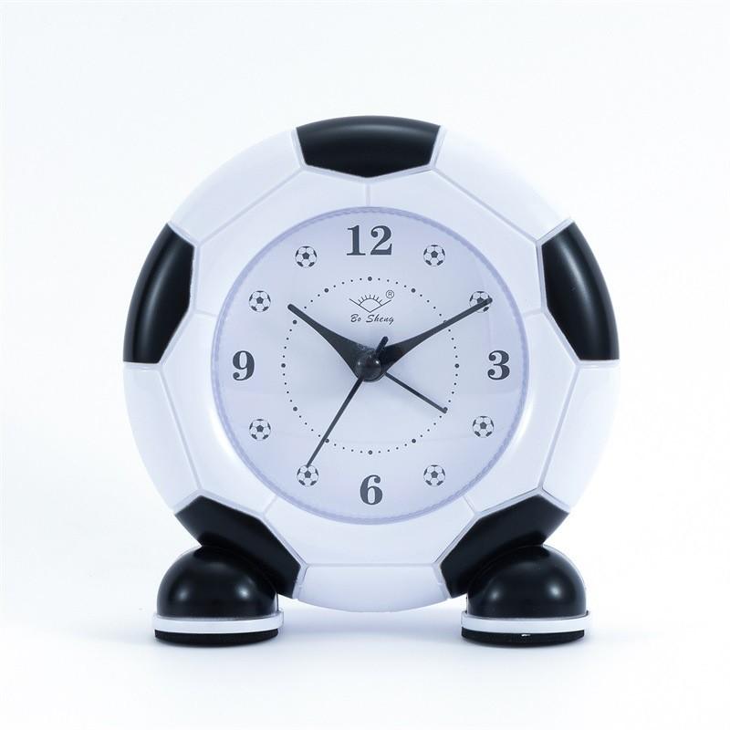 Soccer Ball Alarm Clock With Silent Scan Movement For Kids Bedroom Decor