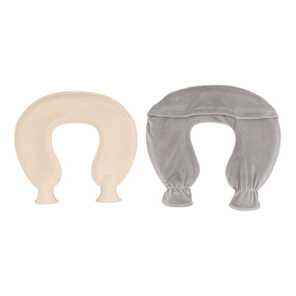 1L Hot Water Bottle U Shaped Hot Water Bag for Winter Neck Shoulder Warm with Soft Cover