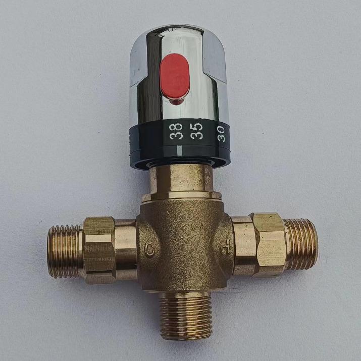 Thermostatic 4-Point Full Copper Anti-Scald Mixing Valve for Solar Water Heaters