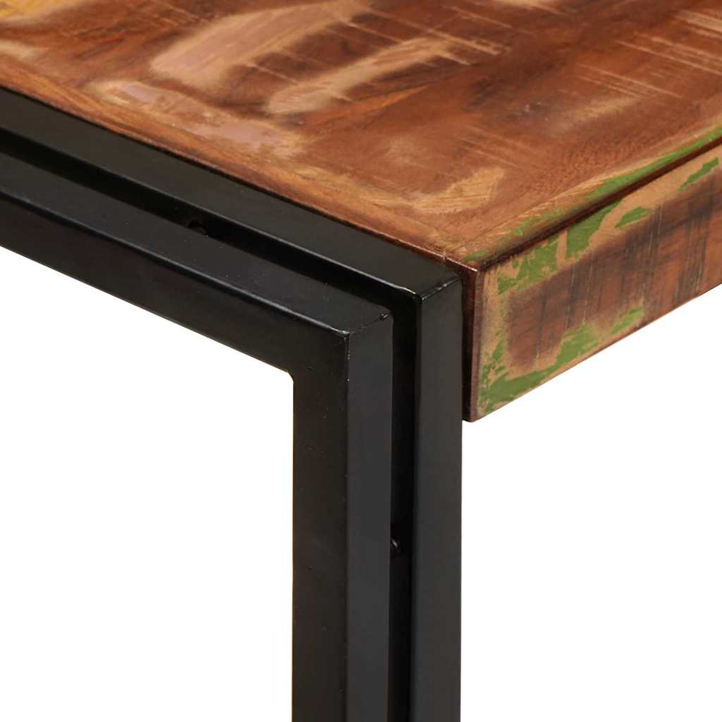 Nesting Table Set 3 Pcs Solid Recycled Wood and Metal