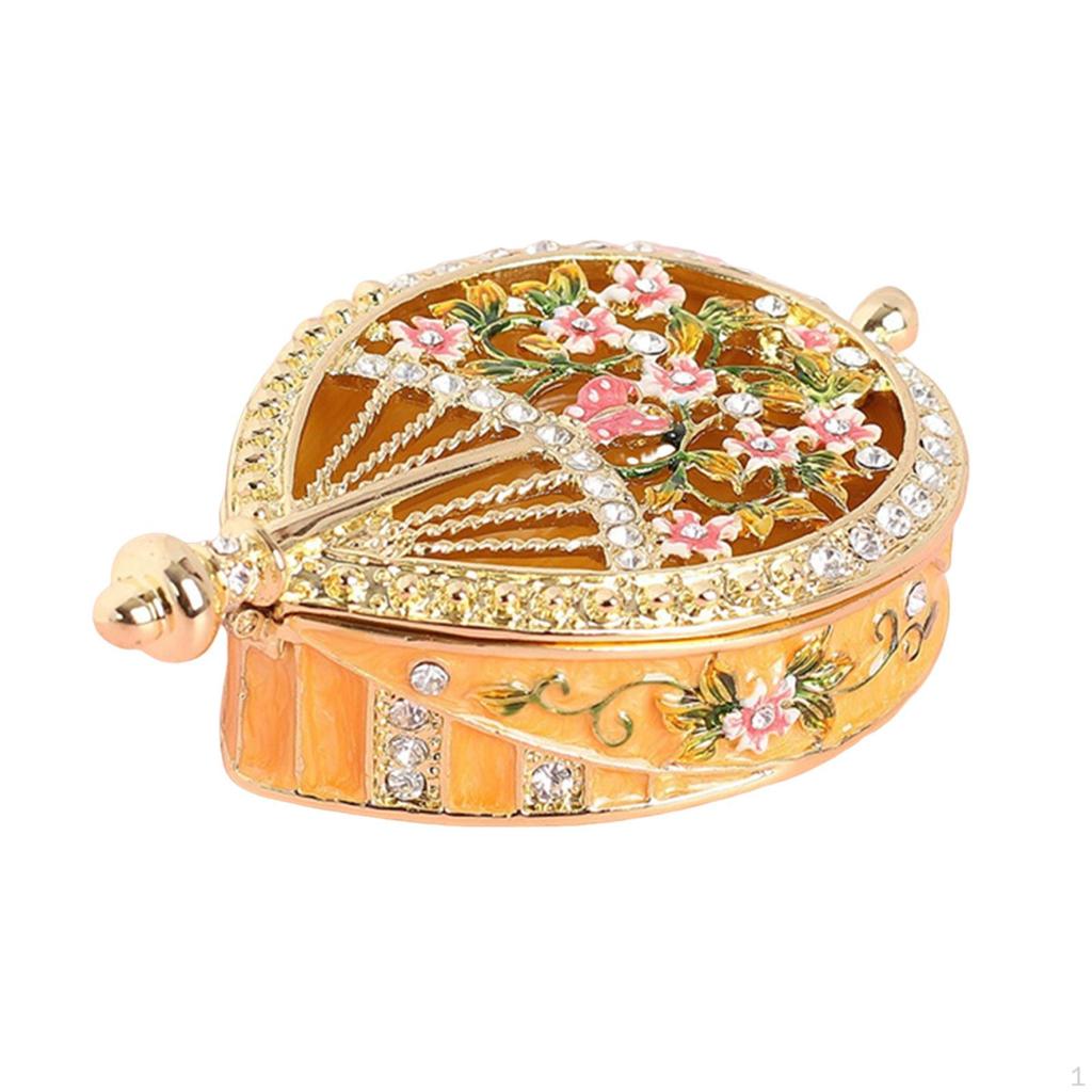 Emaille Jewelry Box Dressing Table Case Ring Organizer for Chest of