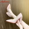 Fashion Aphixta New Barby Pink Pumps Women Shoes 7cm/10cm Square Heels Patent Leather Multicolor Party Leisure Super Big Szie 35-53