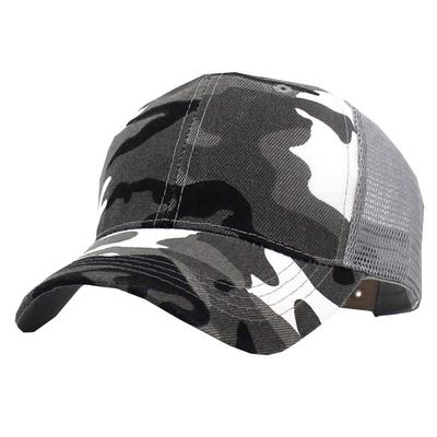 WHITE FANG Hat Cap Camouflage Military Mesh Casual Survival Game Outdoor CA277 Camouflage Men's (01 Gray)