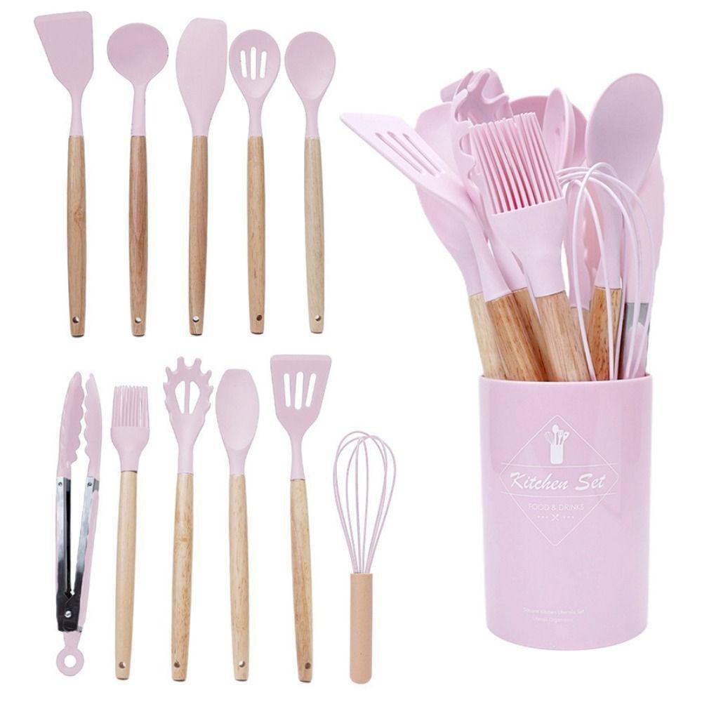 12/14Pcs/Set Eco-Friendly Silicone Kitchenware Set Non-Stick Cookware Set  Kitchen Use