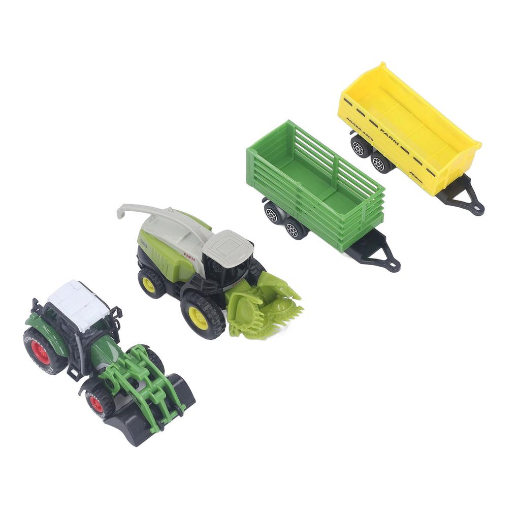 Kids Farm Tractor Toy Set Pull Back Realistic Scale Flexible Joints Toddlers Tractor Vehicle