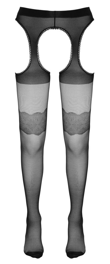 Cottelli LEGWEAR - XL Patterned Cutout Tights