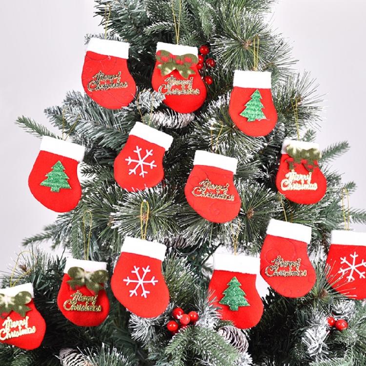 Mini Christmas Stockings 16pcs Snowflake Tree Firplace Family Gather Party