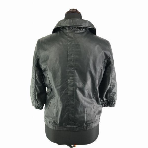 Urban Research Red Seam Sheepskin Lambskin Leather Jacket / Women's F / Black / Short Length(USED)