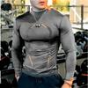 Men's Sport Wear Slim Fit Breathable Thin Quick Dry Comfortable Running Workout Fitness Long Sleeve Sweatwear