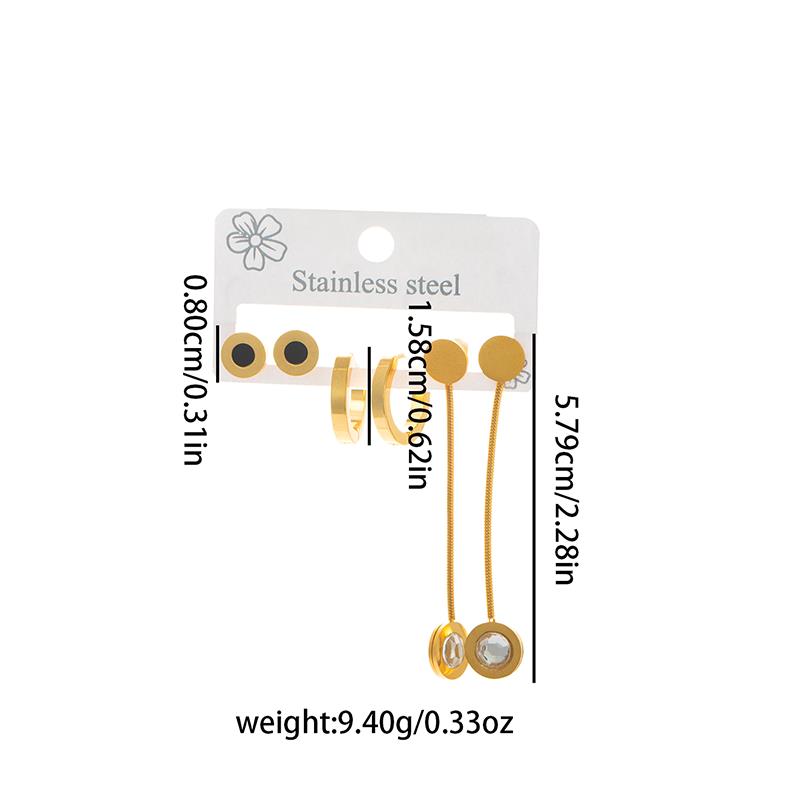 Stainless Steel Butterfly Heart Star Round Earrings For Women Fashion Simple Daily Jewelry Gifts Wholesale