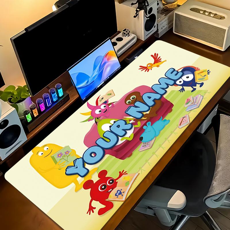 Custom Name Babblarna Mouse Pad Large Gaming Table Cushion Non-slip Laptop Tablet Big Mousepad XXL Mat Mini PC Playmat With Lock edge_XIA