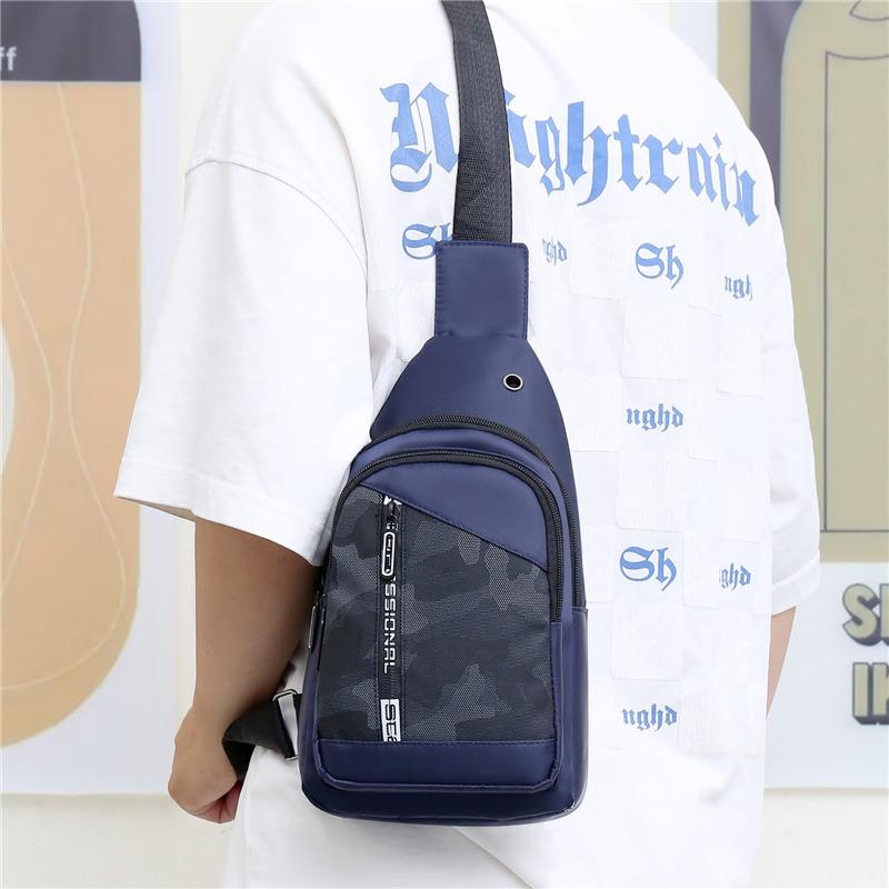 Men's Breast Bag Trendy Brand Outdoor Leisure Fashion Trend Messenger Bag Camouflage Large Capacity Function Outdoor Backpack Breast Bag