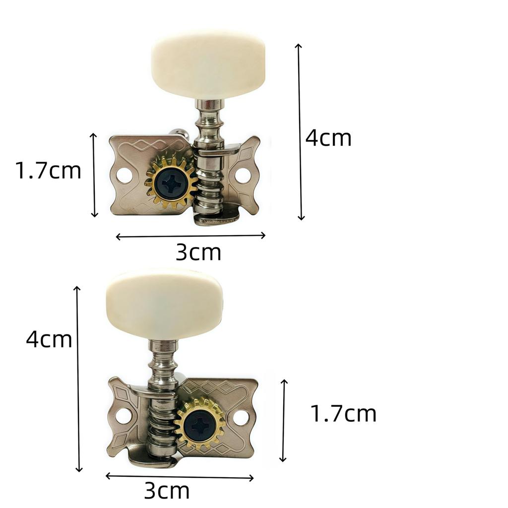 Tuning Pegs 6pcs Chrome Plated Machine Head Classical Guitar Tuning Pegs Single Tuner Key String Machine Head Parts 3 Left 3 Right Beige