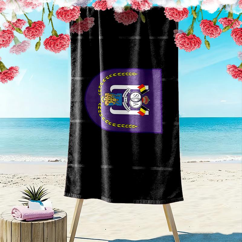 RSC Anderlecht Druck Strandtuch, Großes Weiches Schnelltrocknendes Handtuch für Strand Camping Schwimmen