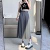 Dames Original Midi Rok met Riem en Plooien - Slankmakend Lente/Herfst Temperament