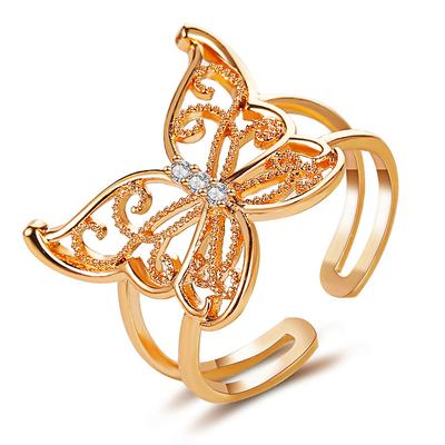Personalized Hollow Butterfly Ring Fashion Lady Open Ring Accessories Engagement Jewelry