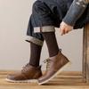 Winter Men's Knee Wool Long Socks Thick Warm Harajuku Retro Compression High Male Sock 3 Pair