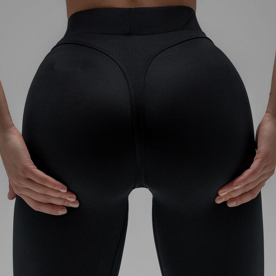 High Waisted Abdominal Fitness Pants Female Quick-drying Elastic High Elastic Sports Color-splicing Tight Peach Hip-lifting Pants Skinny Leggings