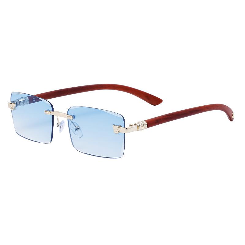 

JYL TS Men s Retro Cut-Edge Rimless - Wood-Grain Hiking Shades JD-98161 c-384 мерцание