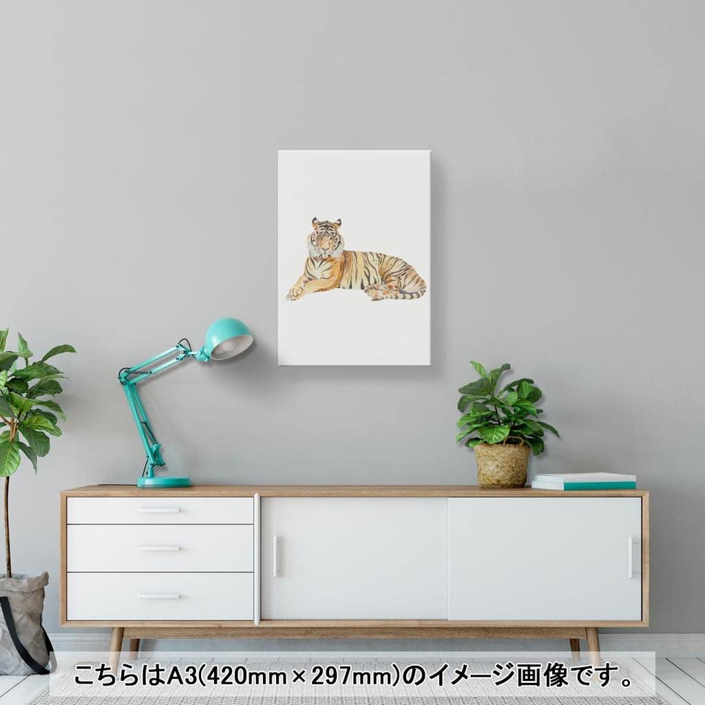 Art Panel Painting Decoration igsticker 420mm x 297mm A3 Photo Wall Hanging Wooden Frame Interior Stylish 017543 Animal Tiger