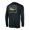 Mens Quick-Dry Fishing Shirt Long Sleeve UV Protection Outdoor Performance T-Shirt Breathable Round Neck