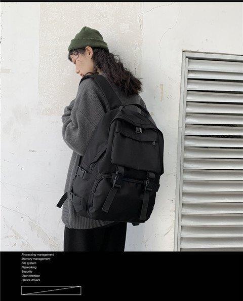 Schultasche weiblich koreanische Version High School Harajuku ulzzang Student vielseitig Ins Rucksack große Kapazität dunkler Rucksack männlich