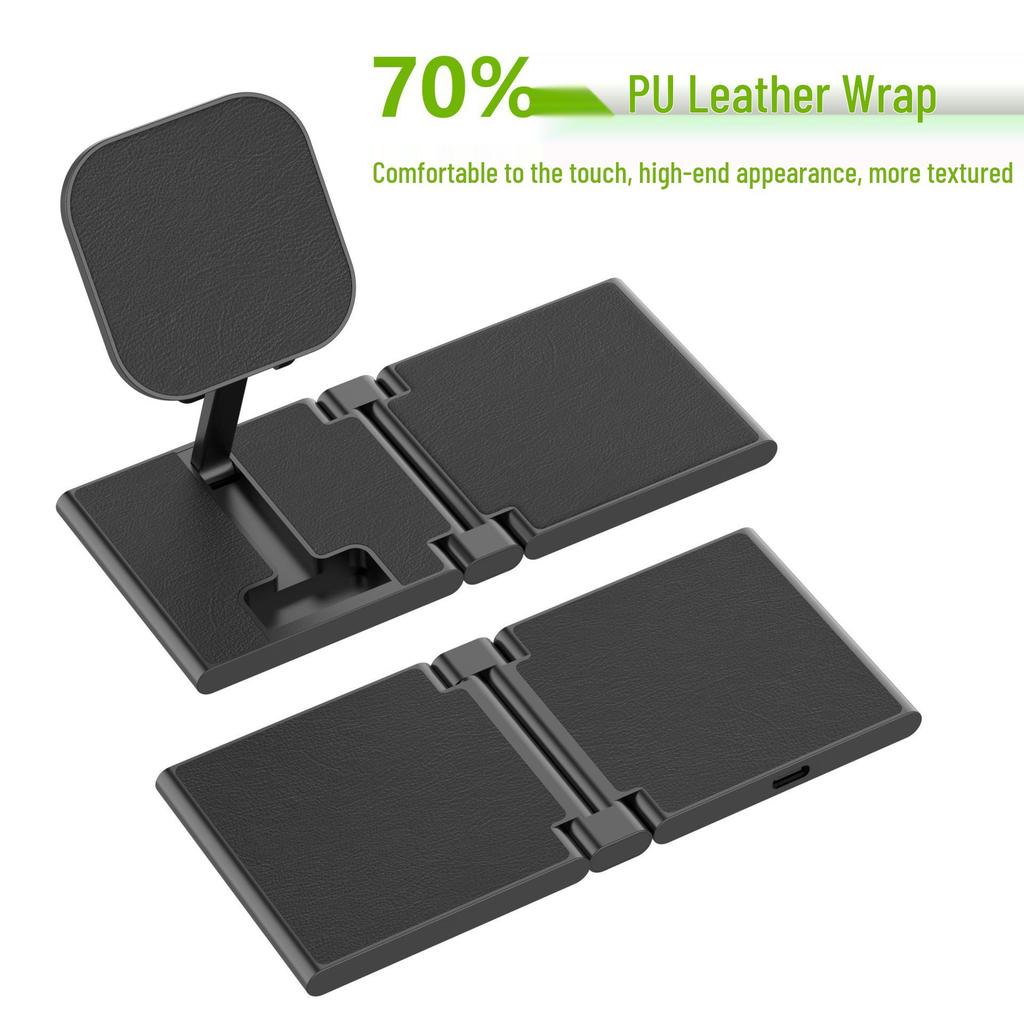 3-in-1 Magnetic Foldable Wireless Charger: 15W Fast Charging for Phone & Watch