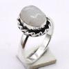 Inel Bijuterie Etnică Handmade cu Piatră Lunară Curcubeu Mărime SUA-8.25 R 3347