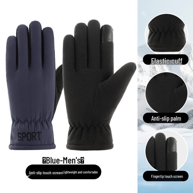 Guanti da sci invernali unisex: Foderato in Velluto, Touchscreen, Antivento e Antifreddo per Sport all'Aperto