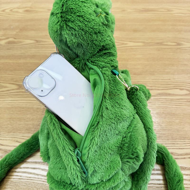 Neuer authentischer Hugging Dragon-Plüsch-Rucksack mit Dinosaurier-Anhänger, Puppengeschenk, superweiches Plüsch, hautfreundliches Geschenk für Mädchen