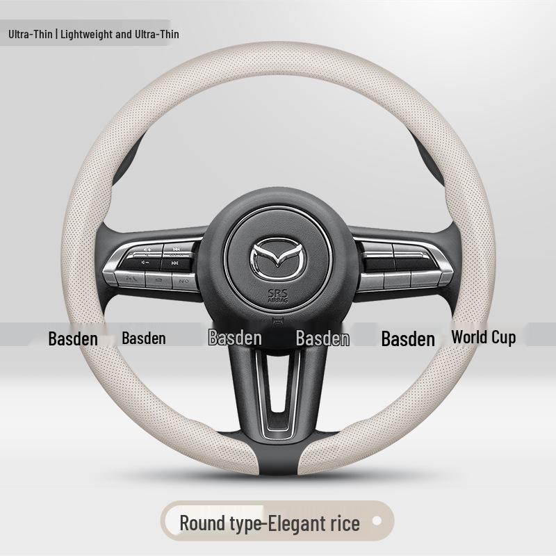 

Mazda Axela, CX5, M6, CX4, CX-30, Atenza 3-Spoke Steering Wheel Cover (EZ-60) 38cm