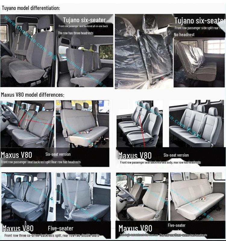 SAIC Maxus V80, Nanjing Iveco, Jiangling Ford Transit Seat Cushion Cover
